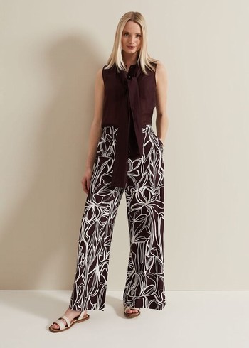 Phase Eight Anna Printed Wide Leg Trousers Multicolor USA | 1458327-ET